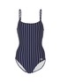 Main View - Click To Enlarge - SOLID & STRIPED - 'The Nina' pin stripe one-piece swimsuit