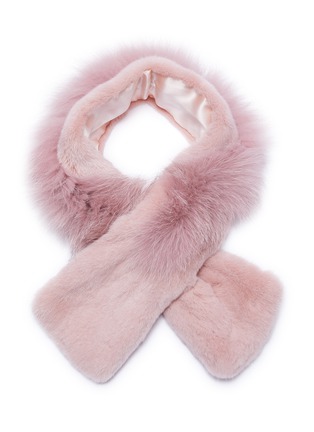 Main View - Click To Enlarge - ISLA - Fox trim mink fur scarf