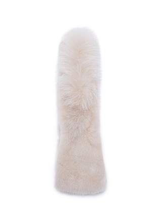 Detail View - Click To Enlarge - ISLA - Fox trim mink fur scarf