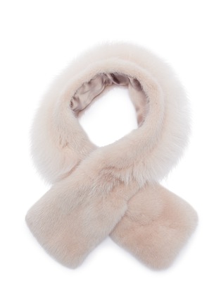 Main View - Click To Enlarge - ISLA - Fox trim mink fur scarf