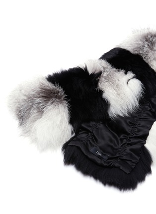 Detail View - Click To Enlarge - ISLA - 'Shadow Blue Frost Fox' stripe full skin fur scarf