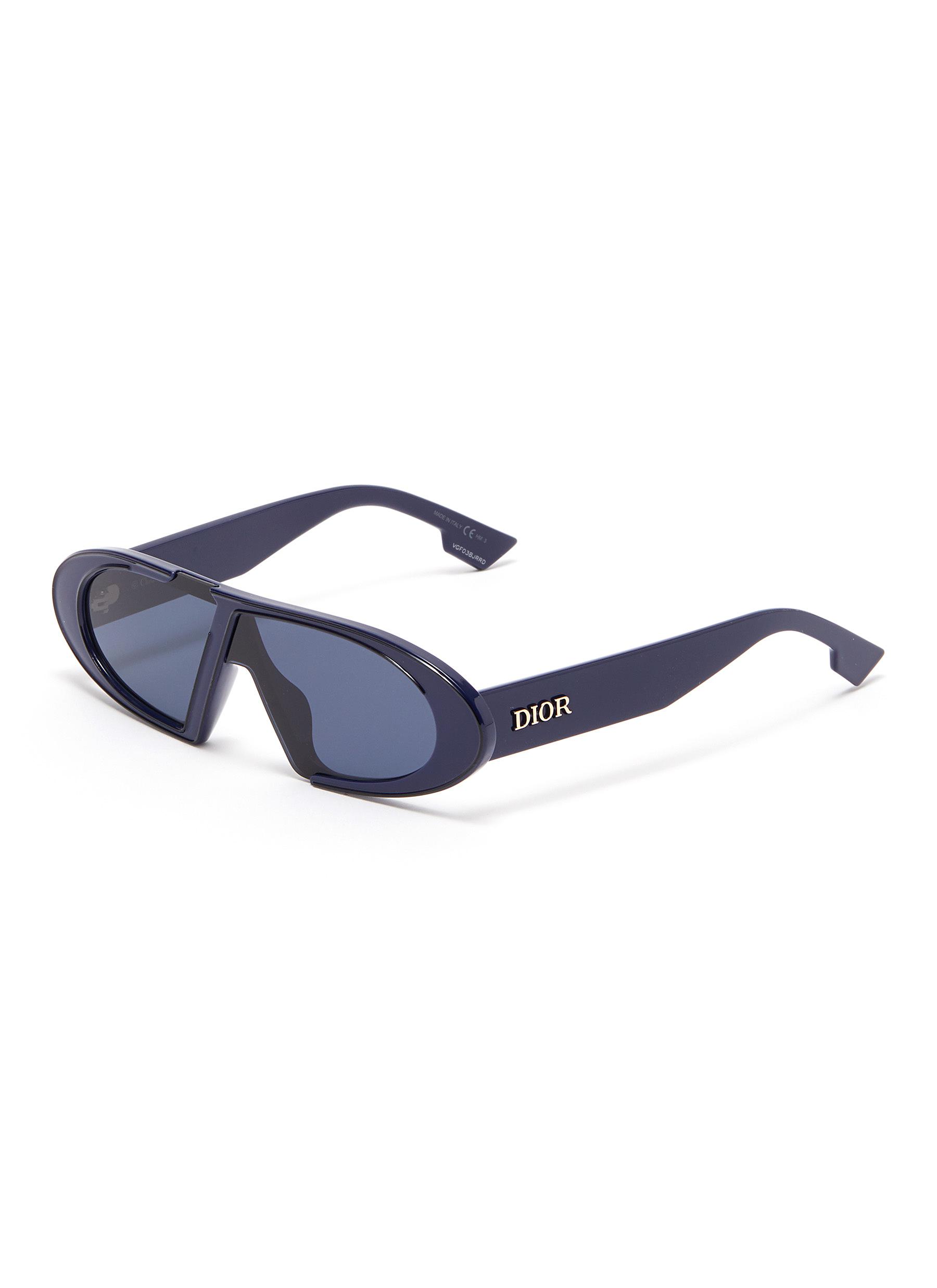 Dior Oblique' Acetate D Shape Sunglasses In Blue | ModeSens