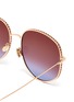 Detail View - Click To Enlarge - DIOR - 'DiorbyDior2' oversized metal frame gradient sunglasses