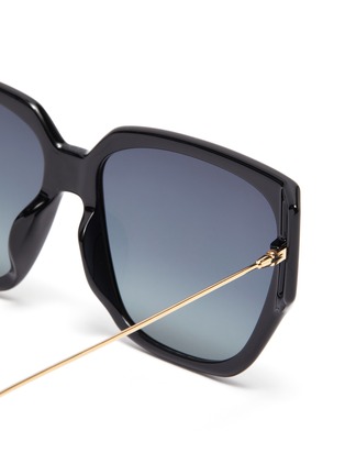 Detail View - Click To Enlarge - DIOR - 'DiorDirection3F' angular metal temples acetate frame sunglasses