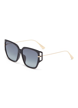 Main View - Click To Enlarge - DIOR - 'DiorDirection3F' angular metal temples acetate frame sunglasses