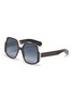 Main View - Click To Enlarge - DIOR - 'DiorInsideOut1' acetate frame oversized square sunglasses