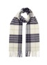 Main View - Click To Enlarge - JOHNSTONS OF ELGIN - Tartan plaid fringed cashmere scarf