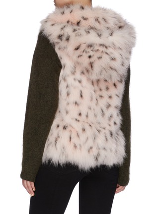 Back View - Click To Enlarge - LECOTHIA - Lynx pattern hooded fox vest