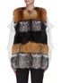 Main View - Click To Enlarge - LECOTHIA - Contrast panel fox fur vest