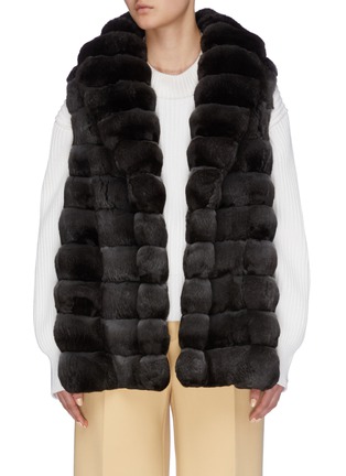 Main View - Click To Enlarge - LECOTHIA - Quilted chinchilla fur vest