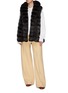 Figure View - Click To Enlarge - LECOTHIA - Quilted chinchilla fur vest