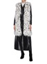 Figure View - Click To Enlarge - LECOTHIA - Lynx pattern hooded fox long vest