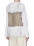 Back View - Click To Enlarge - LECOTHIA - Mink and fox fur colourblock vest