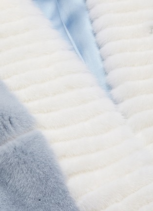  - LECOTHIA - Hooded constrast panel mink fur vest