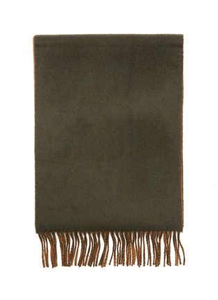 Detail View - Click To Enlarge - JOHNSTONS OF ELGIN - Reversible fringed cashmere scarf