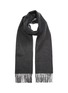 Main View - Click To Enlarge - JOHNSTONS OF ELGIN - Contrast reversible cashmere scarf
