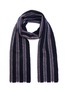 Main View - Click To Enlarge - JOHNSTONS OF ELGIN - Collegiate Stripe reversible cashmere scarf