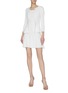 Figure View - Click To Enlarge - CRUSH COLLECTION - Flare hem rib knit dress
