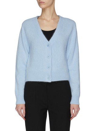 Main View - Click To Enlarge - CRUSH COLLECTION - Crop cashmere cardigan