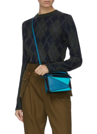 Front View - Click To Enlarge - LOEWE - 'Puzzle' colourblock mini bag