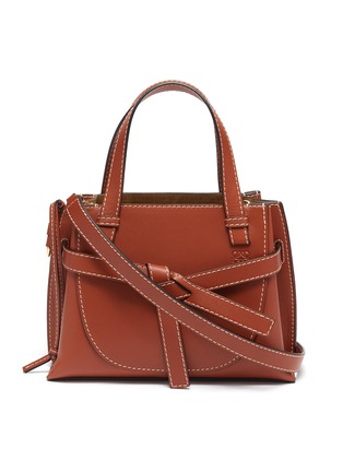 Main View - Click To Enlarge - LOEWE - 'Gate' knotted belt top handle leather mini bag