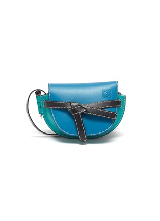 Main View - Click To Enlarge - LOEWE - 'Gate' colourblock knotted belt leather mini bag