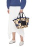 Figure View - Click To Enlarge - LOEWE - Logo patch animal embroidery basket bag
