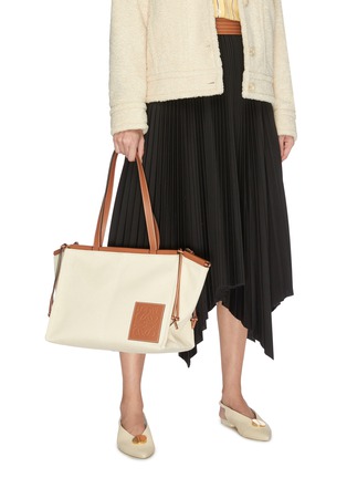 Figure View - Click To Enlarge - LOEWE - 'Cushion' canvas tote bag