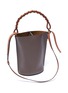 Detail View - Click To Enlarge - LOEWE - 'Gate' woven handle leather bucket bag