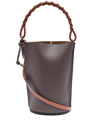 Main View - Click To Enlarge - LOEWE - 'Gate' woven handle leather bucket bag