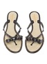 Detail View - Click To Enlarge - VALENTINO GARAVANI - Valentino Garavani bow detail rockstud embellished jelly thong slides