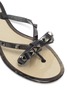 Detail View - Click To Enlarge - VALENTINO GARAVANI - Valentino Garavani bow detail rockstud embellished jelly thong slides