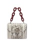 Main View - Click To Enlarge - OSCAR DE LA RENTA - 'Mini Tro' floral motif snakeskin leather shoulder bag