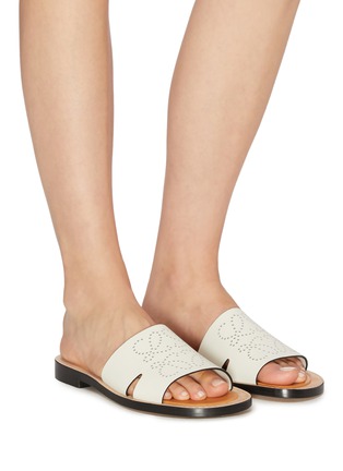 Figure View - Click To Enlarge - LOEWE - Perforated anagram leather slides