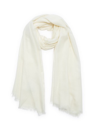 Main View - Click To Enlarge - JOHNSTONS OF ELGIN - Frayed cashmere scarf