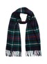 Main View - Click To Enlarge - JOHNSTONS OF ELGIN - Tartan plaid fringed cashmere scarf
