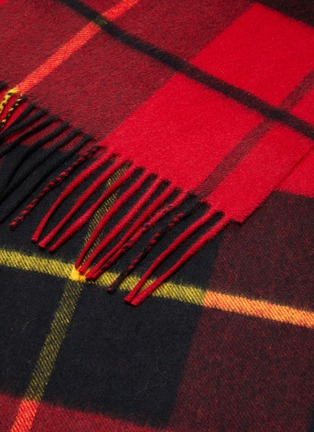 Detail View - Click To Enlarge - JOHNSTONS OF ELGIN - Tartan plaid fringed cashmere scarf