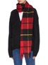 Figure View - Click To Enlarge - JOHNSTONS OF ELGIN - Tartan plaid fringed cashmere scarf