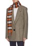 Figure View - Click To Enlarge - JOHNSTONS OF ELGIN - Check plaid cashmere scarf
