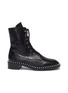 Main View - Click To Enlarge - STUART WEITZMAN - 'Sondra' faux pearl leather combat boots