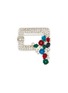 Main View - Click To Enlarge - LANE CRAWFORD VINTAGE ACCESSORIES - Colourblock embellished diamanté rectangle brooch