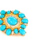 Detail View - Click To Enlarge - LANE CRAWFORD VINTAGE ACCESSORIES - Diamanté faux turquoise brooch