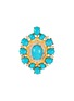 Main View - Click To Enlarge - LANE CRAWFORD VINTAGE ACCESSORIES - Diamanté faux turquoise brooch