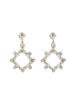Main View - Click To Enlarge - LANE CRAWFORD VINTAGE ACCESSORIES - Diamanté rhombus drop earrings