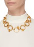 Figure View - Click To Enlarge - LANE CRAWFORD VINTAGE ACCESSORIES - Round link rose embellished necklace