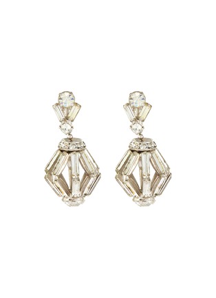 Main View - Click To Enlarge - LANE CRAWFORD VINTAGE ACCESSORIES - Diamanté lantern shaped drop earrings
