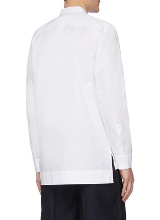 Back View - Click To Enlarge - MAISON MARGIELA - 'Memory of' contrast topstitching collar shirt