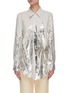 Main View - Click To Enlarge - ACNE STUDIOS - Heavy foiled metallic shirt