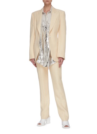 Figure View - Click To Enlarge - ACNE STUDIOS - Heavy foiled metallic shirt