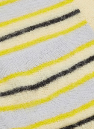 - ACNE STUDIOS - Fluffy stripe alpaca blend long cardigan